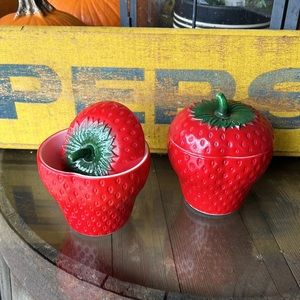 Vintage Strawberry jam jars